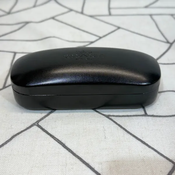 Coach Eyeglasses Case OS Black Hard Shell Clamshell with Cleaning Cloth - Image 5