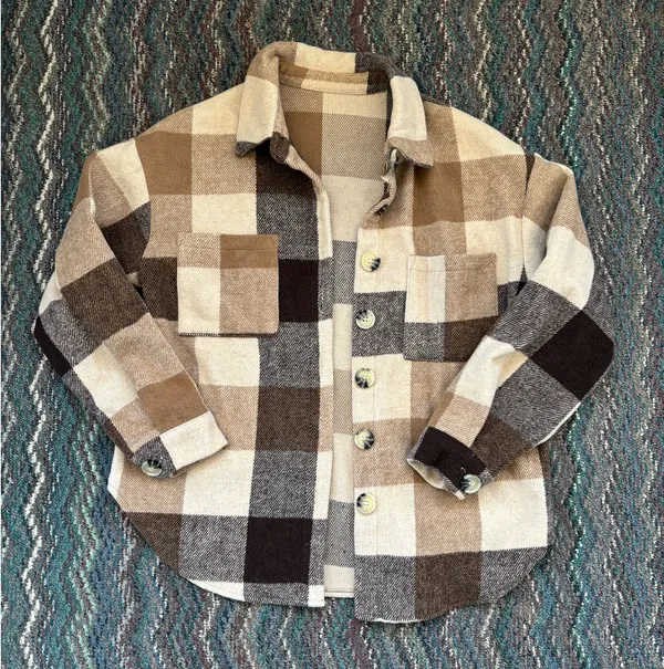 Lightweight Plaid Jacket Multiple - Image 3