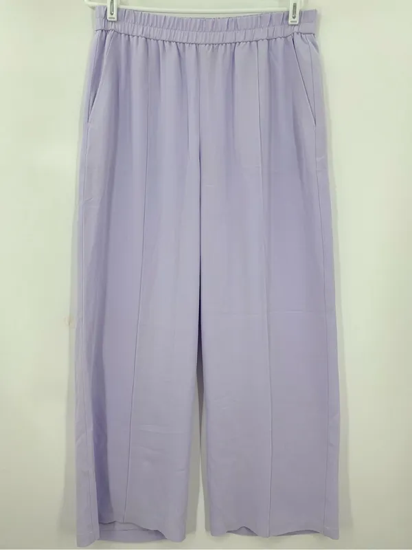 Eileen Fisher Crisp White Wide-Leg Elastic Waist Pants - Image 3