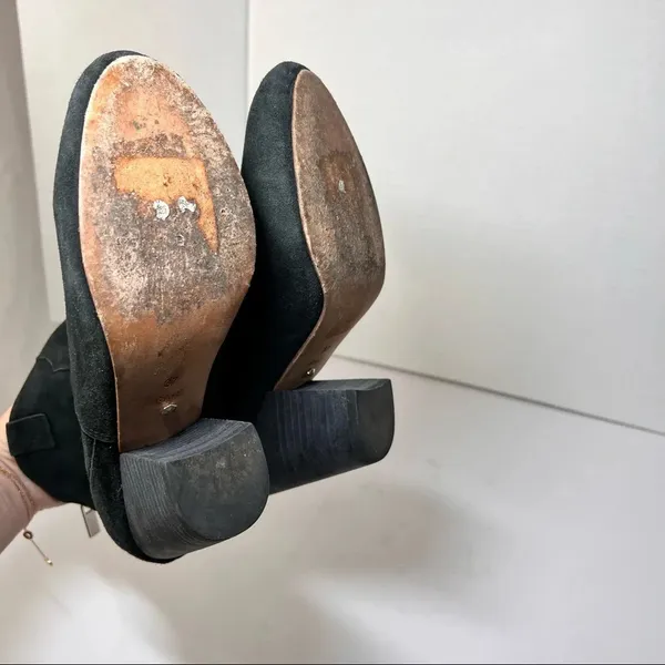 RAYE Revolve Womens Ella Black Suede Western Inspired Boot Block Heels Sz 37 - Image 8