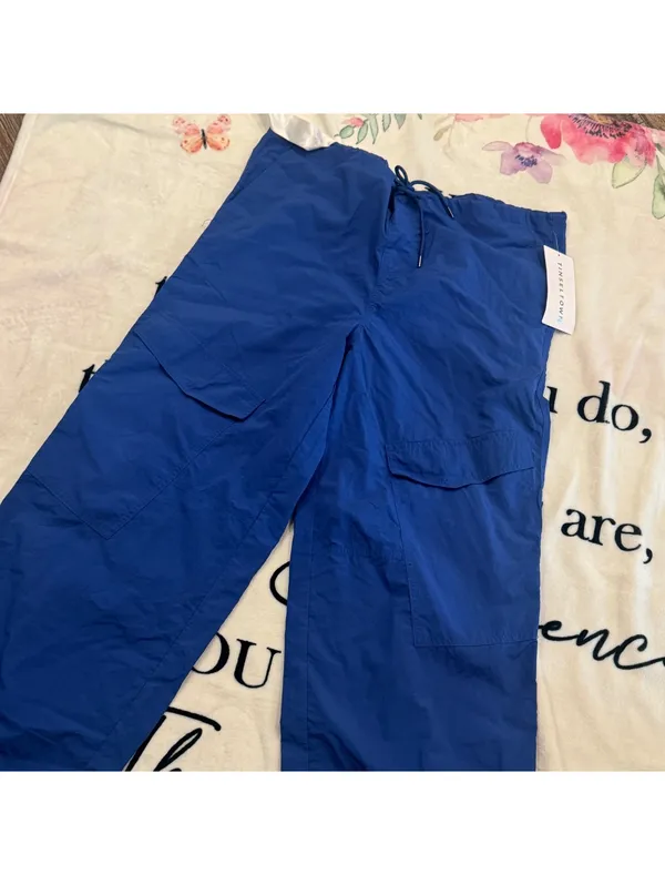 Tinseltown Juniors' Cargo Parachute Pants Size M - Image 4