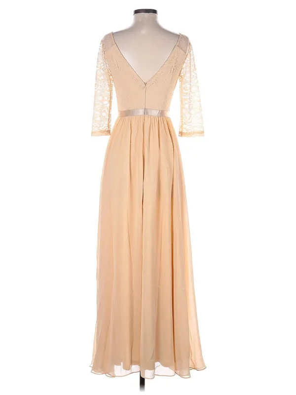 Amazon Pastel Peach Cream Casual Cocktail Dress Size Small - Image 2