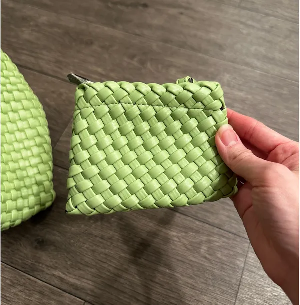 Woven Mini Handbag in Light Green | 2 - Image 6