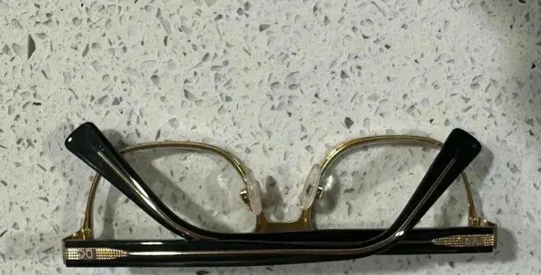 Dolce & Gabbana Women's Eyeglasses DG 1273 1268 Black on Gold Frame - Image 2