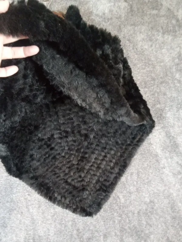 J Mclaughlin Black Faux Fur Poncho Pull Over One Size Mob Wife Old Money Datenig - Image 5