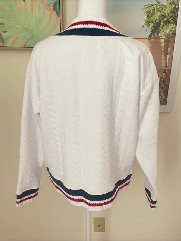 Tuckernuck Americana Cable Tucker Pullover Sweatshirt TNuck Sport XS - Image 9