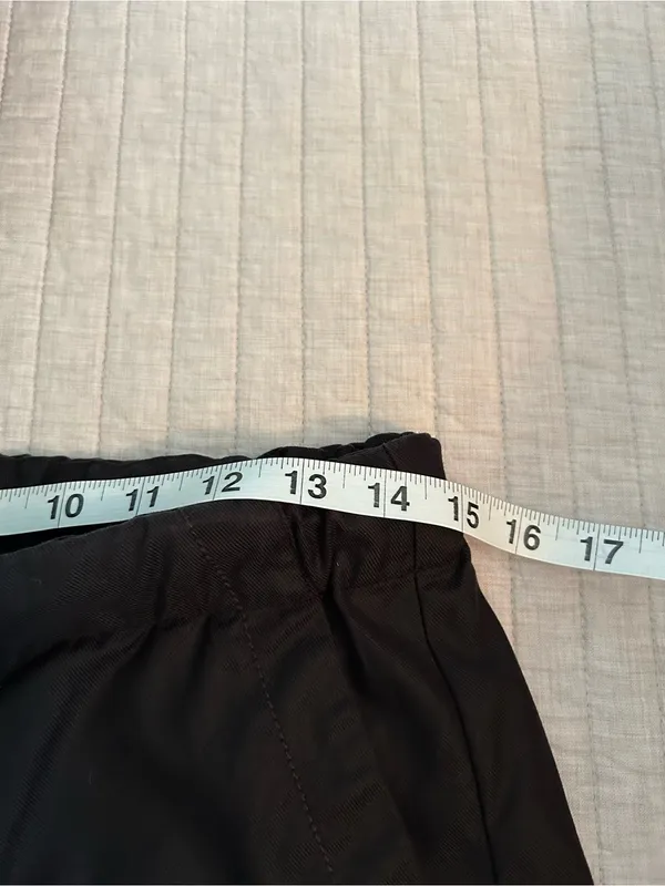 Banana Republic high rise black twill cargo wide leg cotton casual pants S - Image 9