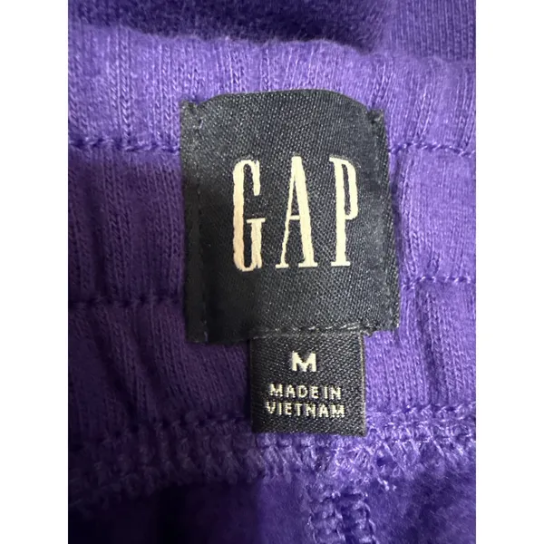 Gap Women's Purple Drawstring Fleece Drawstring Tapered Jogger Sweatpants Size M - Image 4