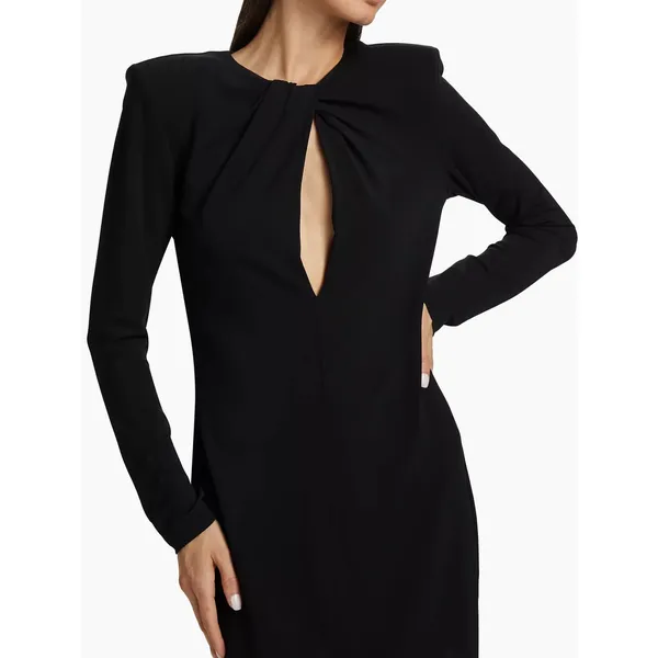 Anine Bing Amaya Black Keyhole Mini Dress Long Sleeve Women’s L - Image 3