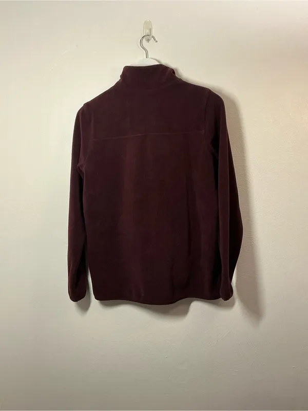 32 Degrees Women's Burgundy Snap-Front Fleece Pullover Size Small - Image 2