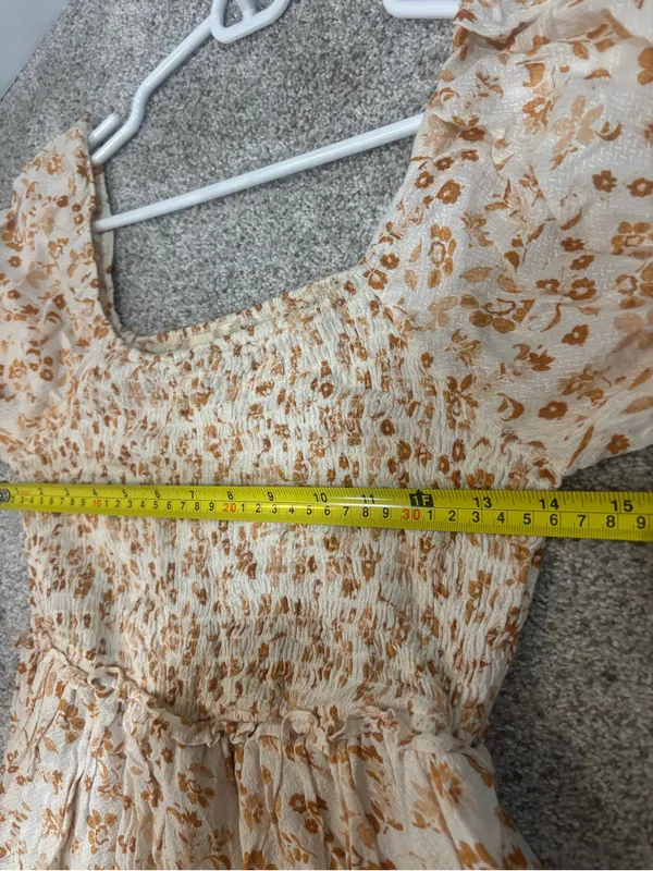 Altar’d State Long Sleeve Floral Mini Dress Fall Floral Smocked Cottagecore S - Image 4