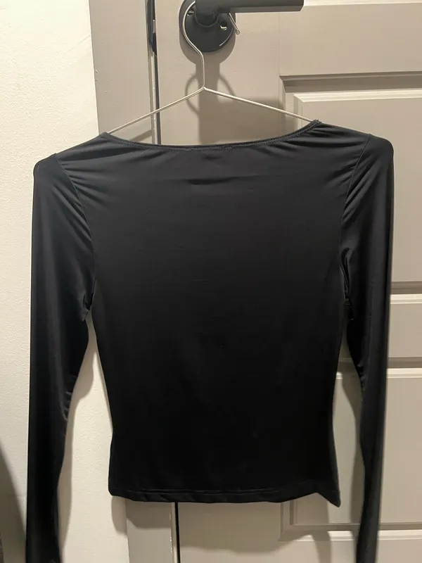 Princess Polly Top Long Sleeve Black - Image 2