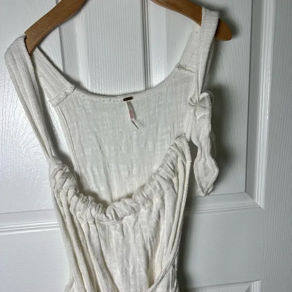 Free People Cotton Gauze Henriette Sleeveless Tie Waist Wide Leg Jumpsuit M - Image 5