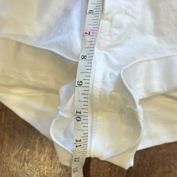 J. Crew Women's White Casual Denim Jean Shorts Size 25 roll up‎ Festival hi rise - Image 7