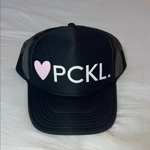Heart Pckl High Profile Pickleball Trucker‎ Hat | Black - Image 2