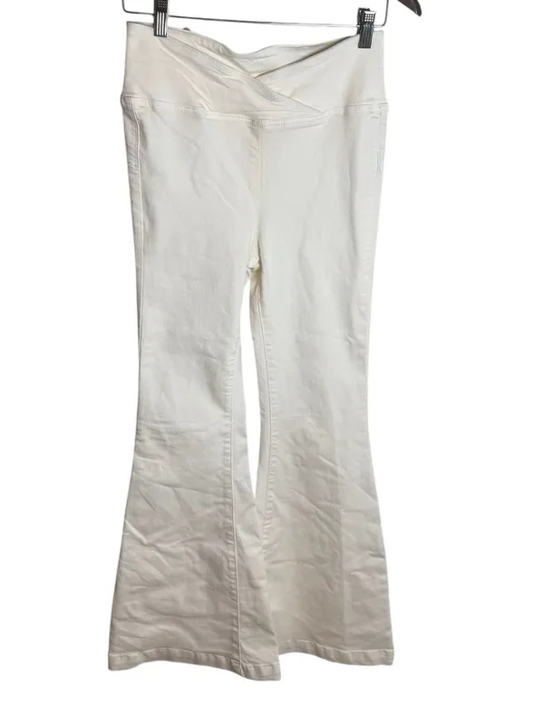 Free People We the Free Venice Beach flare jeans in worn white 27 - Image 2