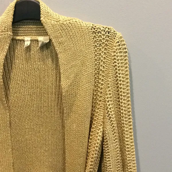 Anthropologie Moth Open Knit‎ Cardigan Draped Button Detail Size S - Image 3