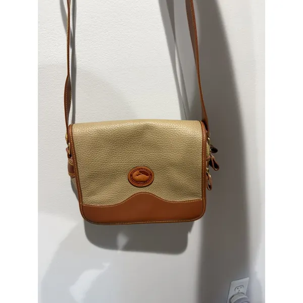 Dooney & Bourke Vintage Brown Shoulder Bag Gold Hardware Buckle Women 9.5x6.5" L - Image 6