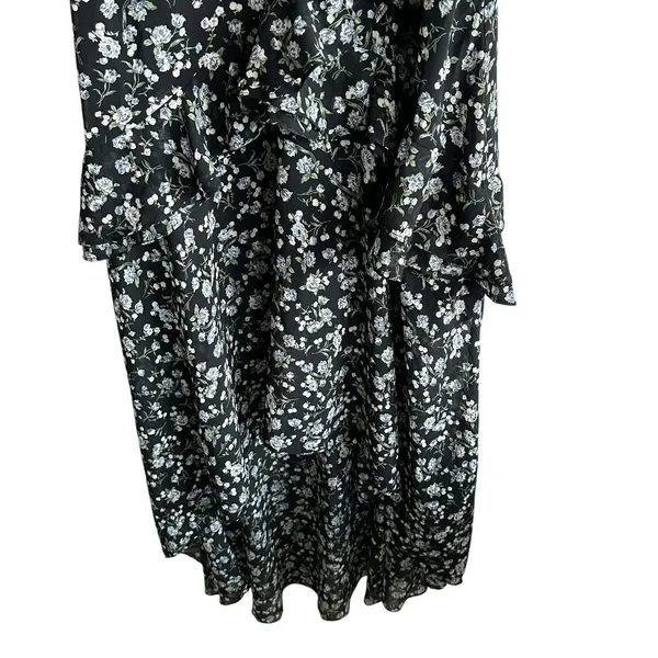 ASTR The Label Midi Dress Sz S Floral High Low Tiered Ruffle - Image 7