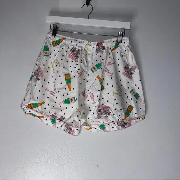 8 oak lane pajamas 2 Piece Shorts Long Sleeve Top‎ Campaign Print Cotton Medium - Image 6