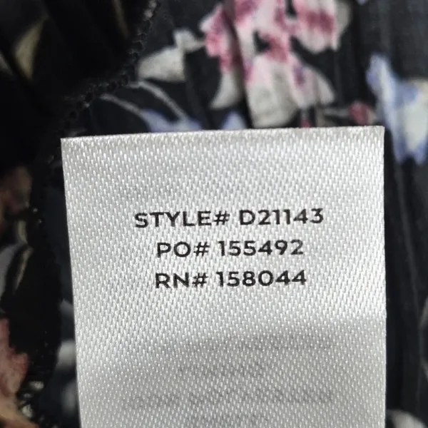 Lulus Quaint Cute Black Floral Pleated Tiered Mini Dress Lined XL New - Image 5