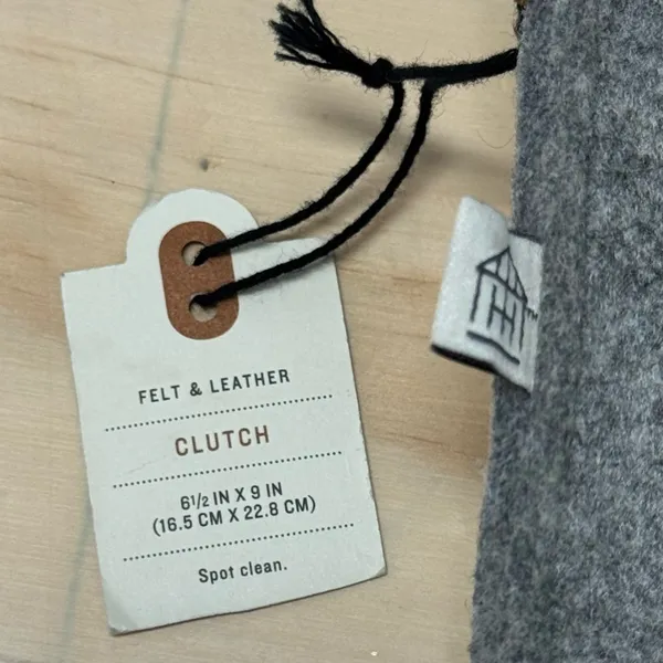 NWT HEARTH & HAND | Hearth & Hand with‎ Magnolia Clutch Heather Gray - Image 4