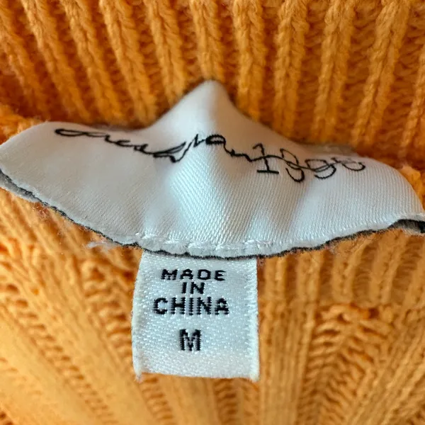 Orange Knit Skirt and Matching Top by Freshman 1996 - Image 3