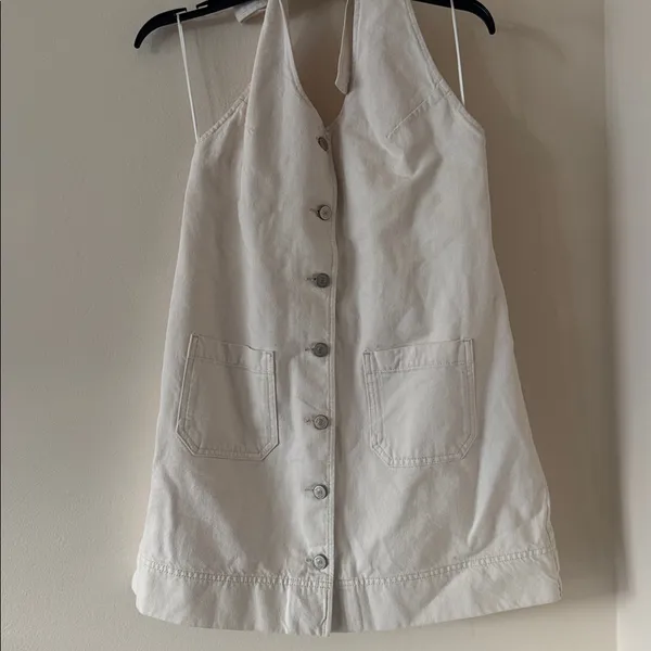 Reformation Brittany Denim Halter Mini Dress, Size Medium, $198 - Image 8