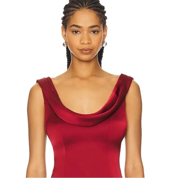 MAJORELLE Natalya Mini Dress in Red Wine Size XS NWOT - Image 4