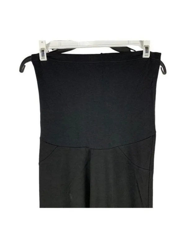 Bella Vida Maternity Black Stretch Skinny Pants Small Rhinestone Pocket Detail - Image 2