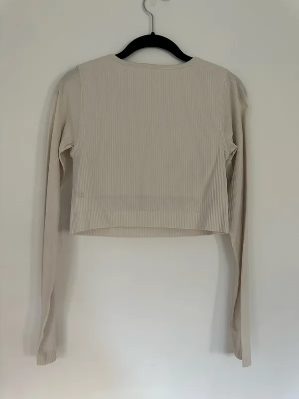 Lululemon Ebb to Street Long Sleeve White Opal 8 - Image 3
