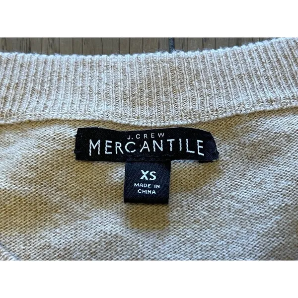 J.Crew Mercantile Womens XS ~ Knit Wool Blend Crew‎ Neck Sweater casual party - Image 3