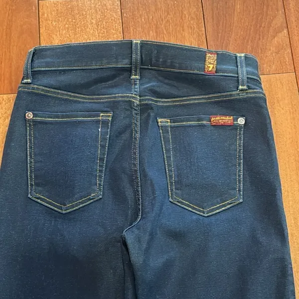 7 For All Mankind b(air) Skinny Jeans Womens Dark‎ Indigo Stretch Denim 26 - Image 5