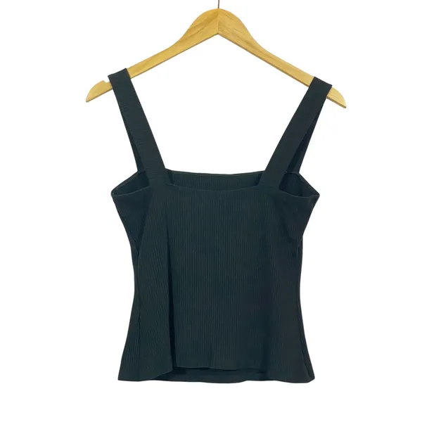Reformation Julia Ribbed Sweater Tank - Black - Medium - Image 8