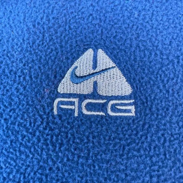 Nike Vintage ACG Fit Therma Blue Fleece Sweatshirt Sweater - Image 4