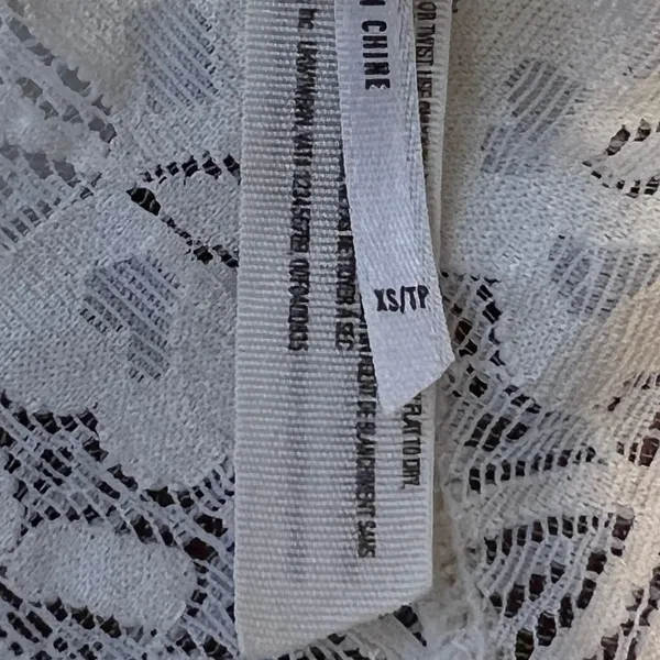 1291 | Free People Adella Floral Lace‎ Racerback Bralette Ivory Women XS - Image 6