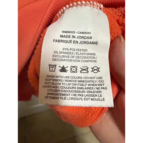 Nike Phoenix Fleece Therma-FIT Oversized Quarter Zip Sweatshirt Coral Orange 3X - Image 9