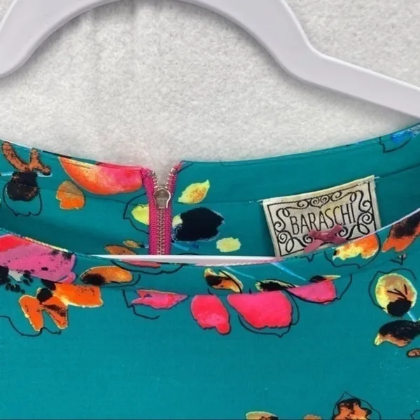 Baraschi‎ Floral Print Boatneck Top - Image 5