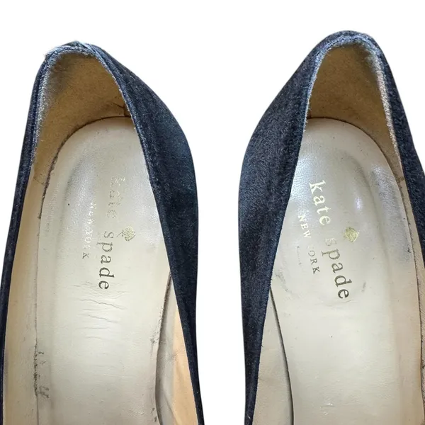 Kate Spade Shoes Womens Size 8 Black Suede Pointed‎ Toe High Heel Pumps Italy - Image 3