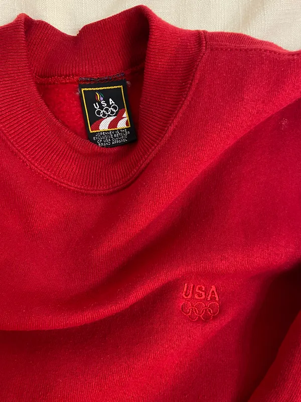Vintage 90s USA Olympic Red Sweatshirt 🔥 - Image 2