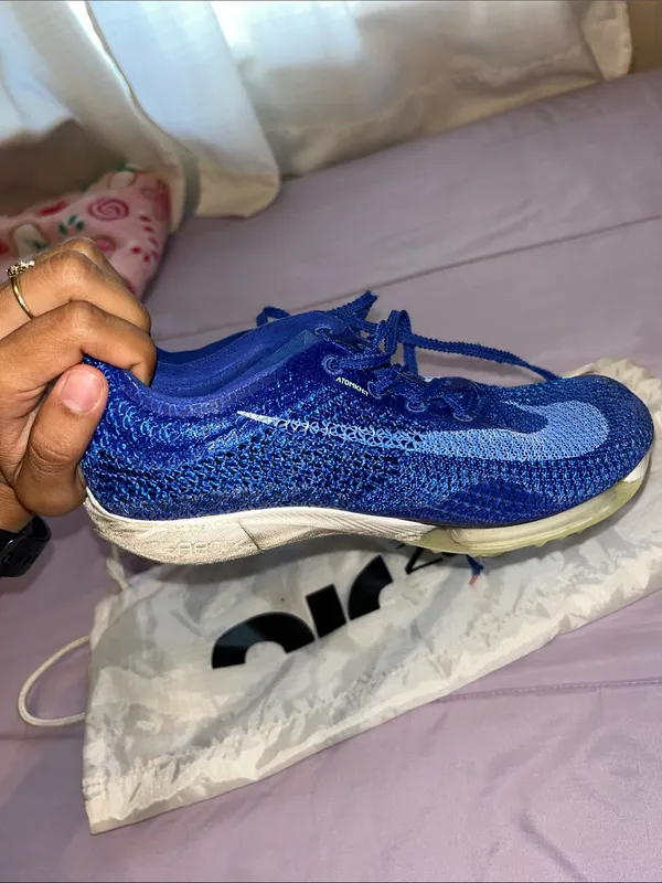 Nike Victory Track Spikes Royal Blue Flyknit Running Racing Shoes - Image 9