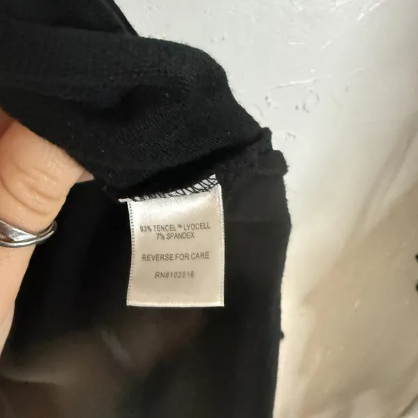 Garnet Hill Black‎ Sleeveless Turtleneck Dress Size S Tencel Lyocell Spandex - Image 4