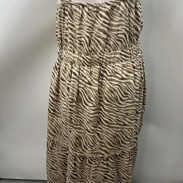 Cactus & Pearl zebra print tiered maxi dress XL - Image 8