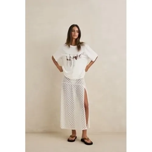 Rhythm Womens Gigi Lace Maxi Skirt White High Waist‎ Side Slit Boho XS/6 NWT - Image 2