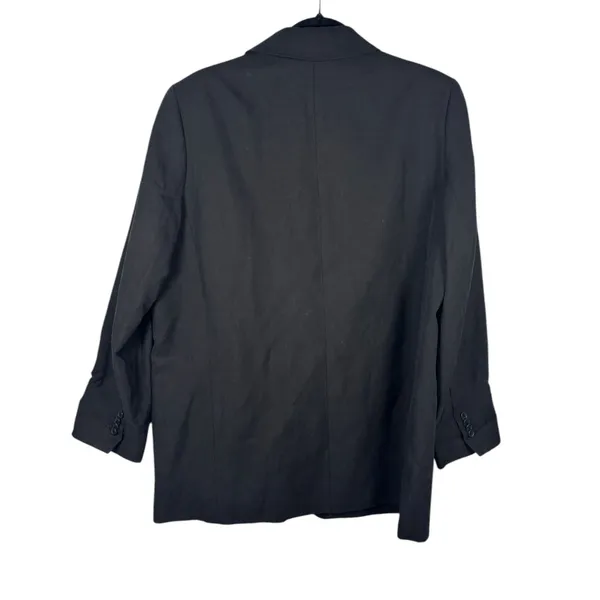 Everlane The Oversized Blazer Linen Black Women's Size 14 - Image 6