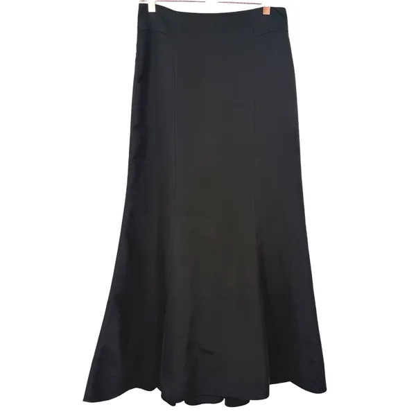 Ann Taylor Womens Black Mermaid Maxi Skirt Tiered Ruffle Formal Evening Size 6 - Image 2