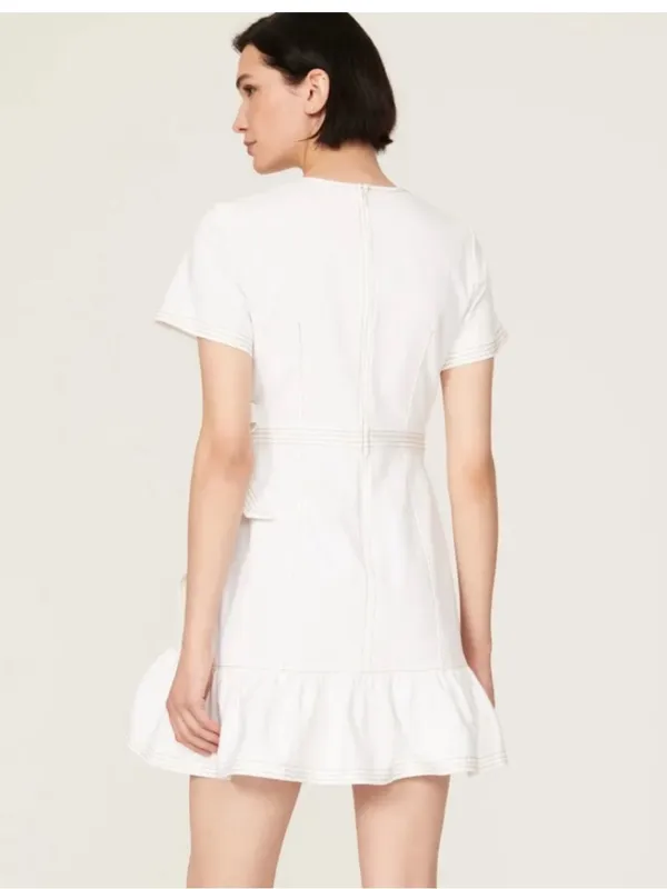 CINQ A SEPT‎ White Denim Josie Mini Dress | New 00 - Image 2