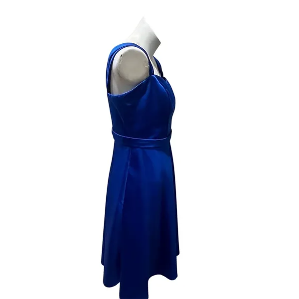 David's Bridal Dress Womens Size 12 Cobalt Blue A-Line Knee Length - Image 6