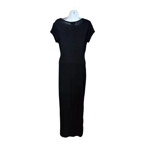 Rolla Coster Los Angeles Black Deep V-Neck Twist Front Maxi Dress RC-4179 M - Image 3