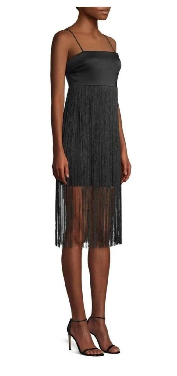 Rikki Black Fringe Flapper Dress - Image 3